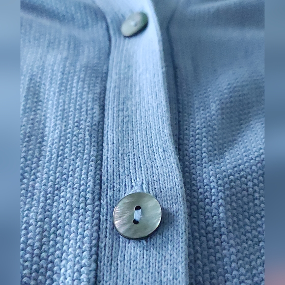 Munrospun Baby Blue Cardigan | XL | 100% Cotton | medium weight - Picture 5 of 6